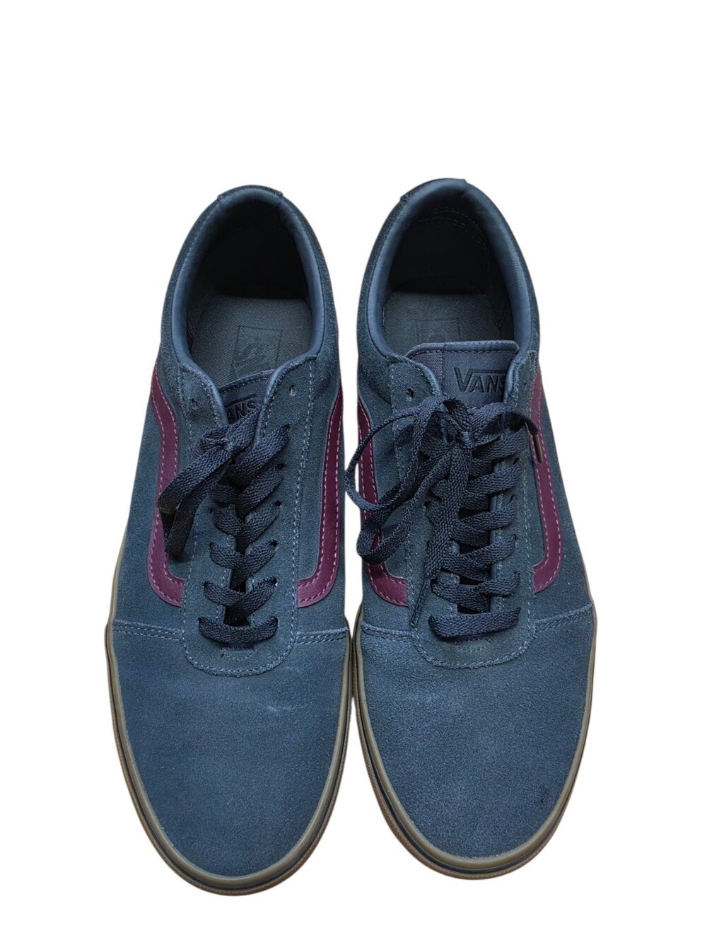 Vans Mens Old Skool BMX Gray Maroon Suede Gum Rubber Sole Shoes 11.5